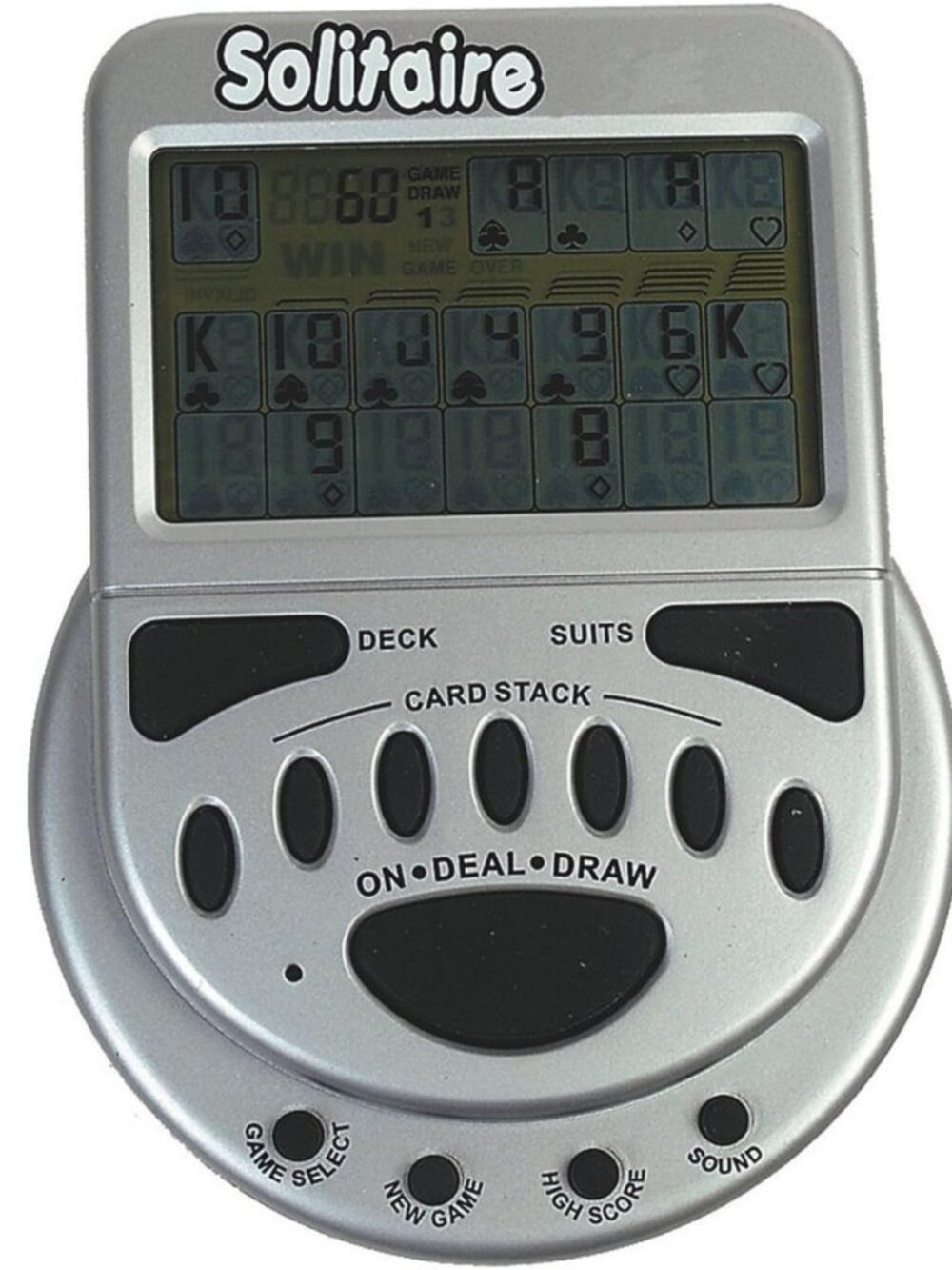 Mega Screen Solitaire Handheld Electronic Game - Portable, Fun & Engaging!